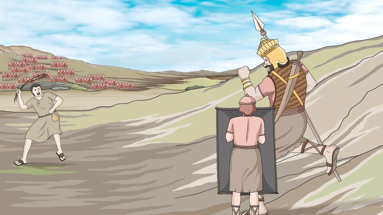 ၃၃။ ဂေါလျတ် နှင့် ဒါဝိဒ် စစ်ထိုးခြင်း