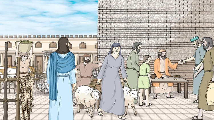 ၄၃။ ယေရှုကဗိမာန်တော်သို့ရောက်ခြင်း